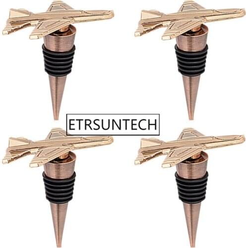 50pcs Airplane Wine Stopper Metal Plane Bottle Stopper Wine Cork Bottle Plug Gift Bar Wine Accessories