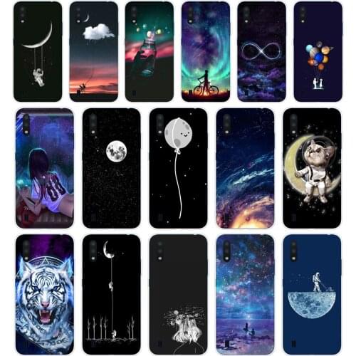 67 Star Moon Space Astronaut Funny Soft Silicone Tpu Cover phone Case for Samsung Galaxy A01 A10 2019 A20 A20E A20S M11 M21 case