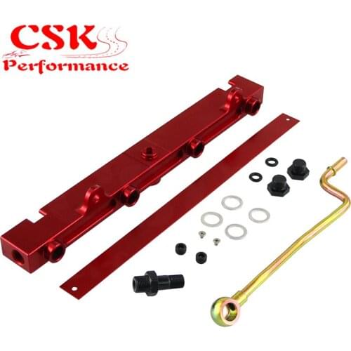 Aluminum Fuel Rail Fits For Acura RSX K20A K20A2 K20Z1 Type-S 2.0L 02-06 Red / Black