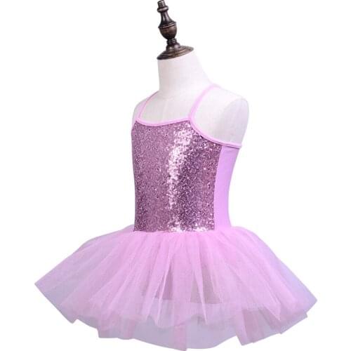 Tutu ballet costume Kids Girls ballerina Dress Sleeveless Floral Lace Back Ballet Dance Gymnastics Leotard Tutu Dress