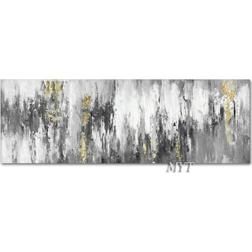 Free Shipping 100% Hand Painted Large Size Oil Painting Gray Color Design Unframed Wall Art For Living Room Home Decoration