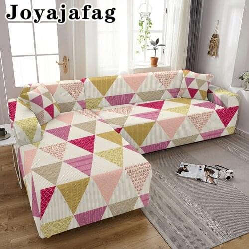L Type Sofa Cover Washable Stretch Combination Couch Covers Full-cover Non-slip Elastic Slipcover 4 Seats For Living Room Decor