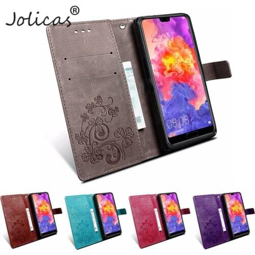 Case For Huawei P20 Lite Case P20 Pro Cover Four Leaf Clover Leather Design Flip Wallet Case For Huawei P20 Pro Cover Huawei