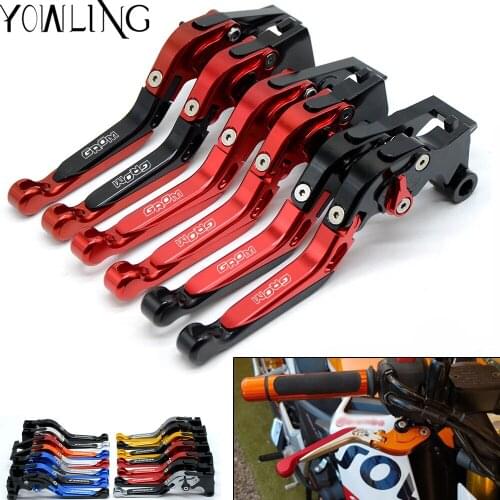 CNC Motorcycle Clutch Brake Lever Foldable Extendable Adjustable Aluminum Levers For Honda GROM 2014 2015 2016