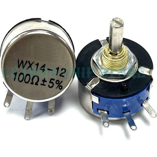 WX14-12 3W Lap Wirewound Potentiometers 100 220 470 Europe 1K 10K 20K 22K 56R 100R 220R 470R 2.2K 3.3K 4.7K 2K2 3K3 4K7 WX14 12
