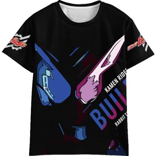 Masked Rider Cosplay T Shirt Cartoon Kamen Rider Printed Summer T-Shirt Anime Top Tee tshirt Halloween Carnival Cosplay Costume
