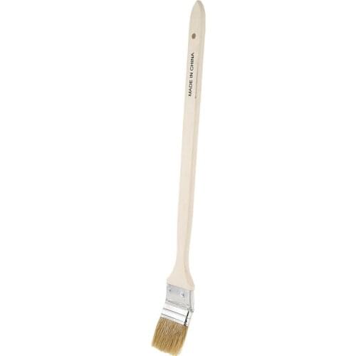 GTBL 2 inch Wide Wooden Handle Metal Ferrule Faux Bristle Head Radiator Brush