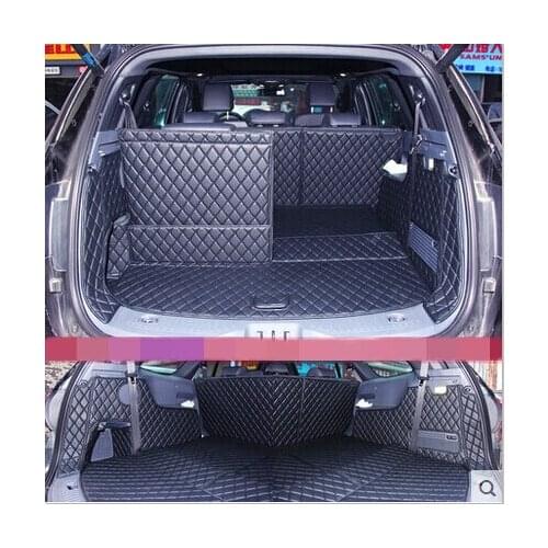 Good quality! Special car trunk mats for Ford Endeavour 7 seats 2019-2016 waterproof boot carpets cargo liner for Endeavour 2018