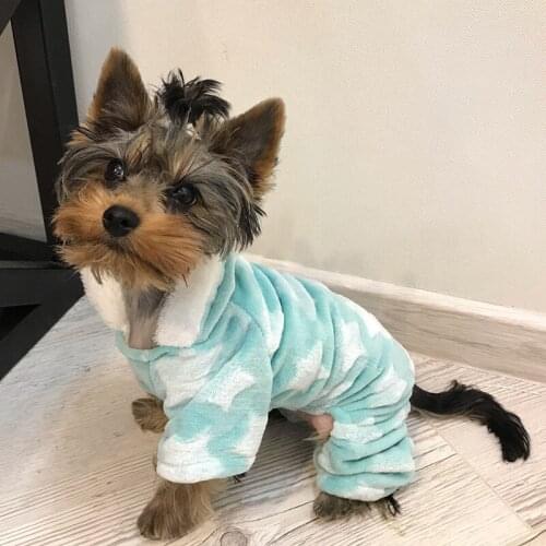 Classic Puppy Dog Jumpsuit for Small Dogs Autumn Winter Pet Pajamas Yorkies Shih Tzu Overalls Mascotas Costume ropa para perro