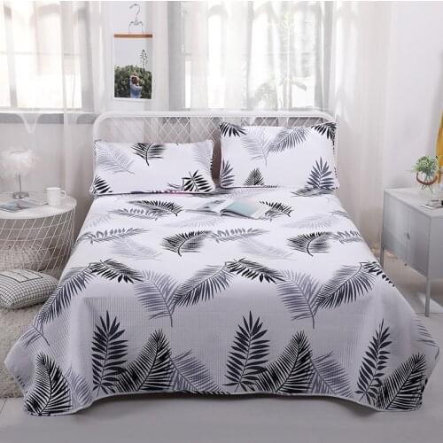 Luxury Cotton quilting Hemming Bedspread white,pink,gray,blue Bed Cover sets Bedsheet Pillowcases 48x74cm 3pcs
