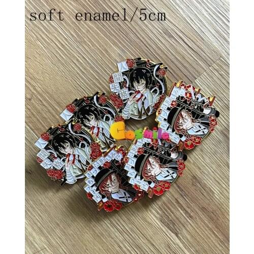 CoSmile Bungo Stray Dogs Osamu Dazai Nakahara Chuuya metal badge brooch pins rare cute Cosplay Limited Gifts