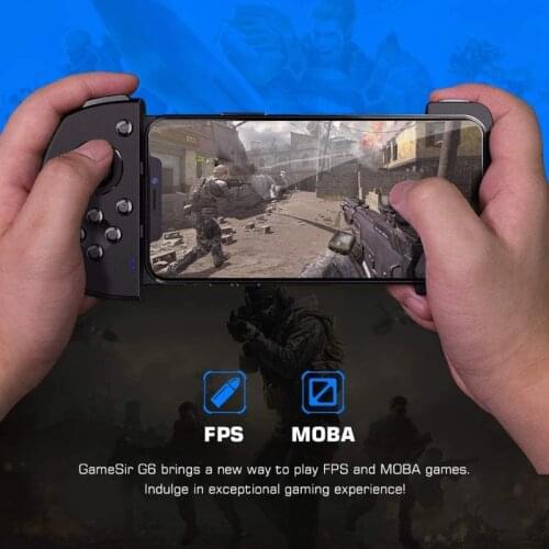 G6 Mobile Game Controller,Wireless Bluetooth-compatible Gaming Controller,One-Handed Gamepad with Joystick forPUBG/King of Glory