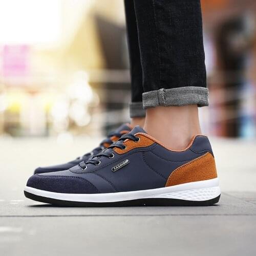 2019 Spring Men Sneakers Summer Lace Up Breathable Casual Shoes Men New Fashion Comfortable Leather Shoes Men Deportivas Hombre