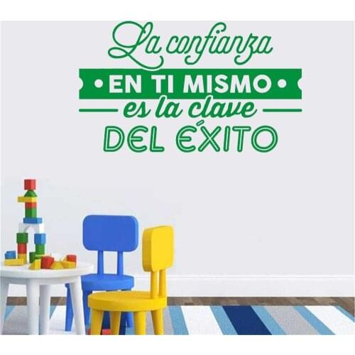 La Confianza Wall Sticker Spanish Quote Wall Decal Home Decoration For Living Room Bedroom Vinyl Art Mural RU4021
