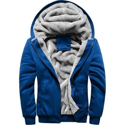 New Mens Jacket Plus Velvet Padded Casual Solid Color Tops Mens Warm Coat For Men Autumn Winter Male Clothing 2020 Fashion