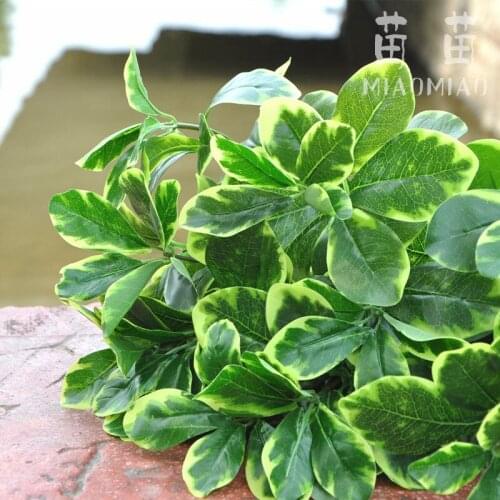 New arrival artificial simulation plant 6/12 branches large leaf plant for home garden decoration