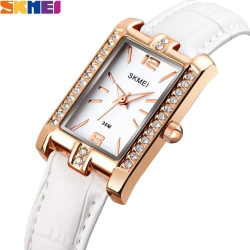 Luxury women quartz watch fashion leather strap ladies elegant wristwatch with diamond vintage casual analog clock relogio 1690