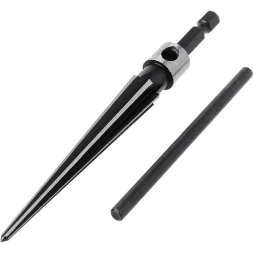 3-13mm Bridge Pin Hole Hand Held Reamer T Handle Tapered 6 Fluted Chamfer Bit Reaming Woodworker Core Drill Cutting Tool