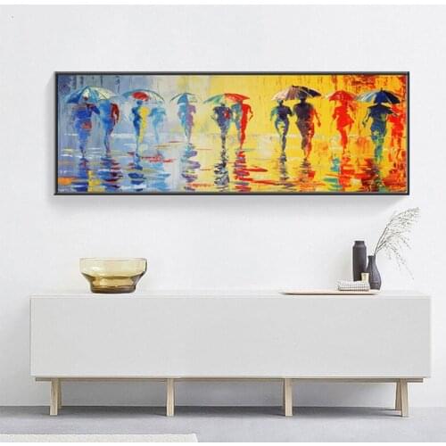 Mordern Street Umbrella 5d diy diamond painting room decoration square round drill landscape diamond embroideryZP-1852