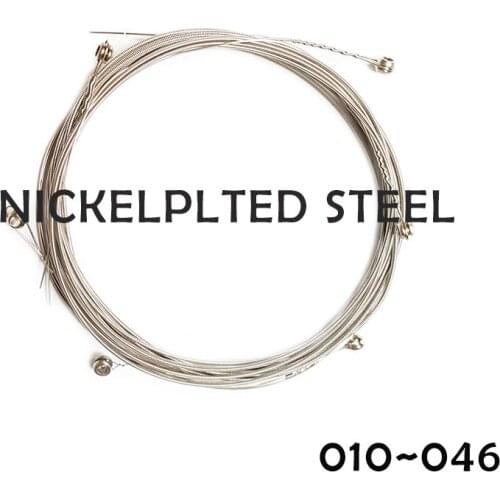 2 Pack/10 Pack Electric Guitar Strings Nickelplted Steel Standard Tension Bullets 010-046 a set of 6