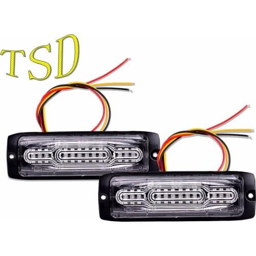 16 Modes Flashing Lighting 12W Pickup Trucks LED Side Warning Signal Lamp Waterproof IP65 Emergency Ambulance Strobe Light
