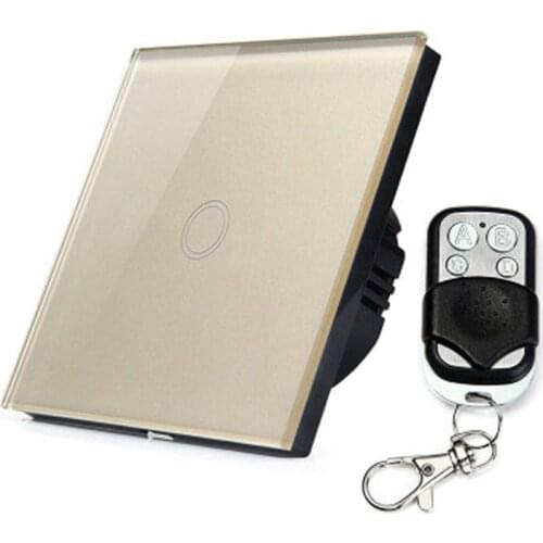 1 Gang smart touch switch 1 way with RF 433 Remote control touch sensing Wall Switch for families offices hotel