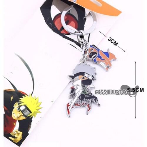 1/5pcs Fashion jewelry pendant Ninja Hatake Kakashi figure doll metal Necklace Keychain pendant for Men women Good GIFT