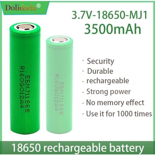 100% Original MJ1 3.7V 3500mah 18650 Lithium Rechargeable Battery For Flashlight batteries for MJ1 3500mah battery