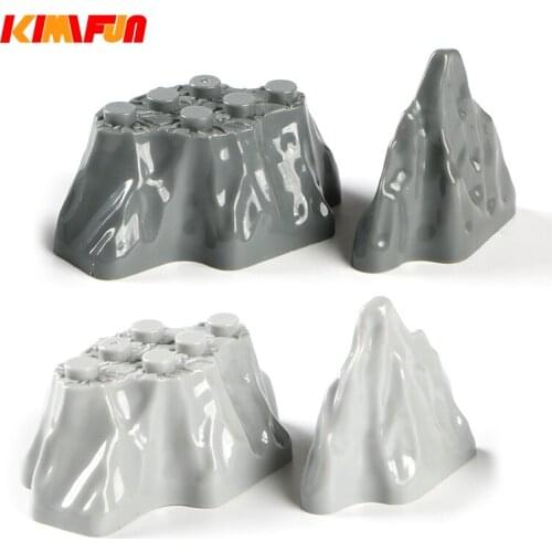 100g/Pack Moc Rock Mountaintop Panel Rockery Mountain DIY City Street View Bulk Building Blocks Compatible