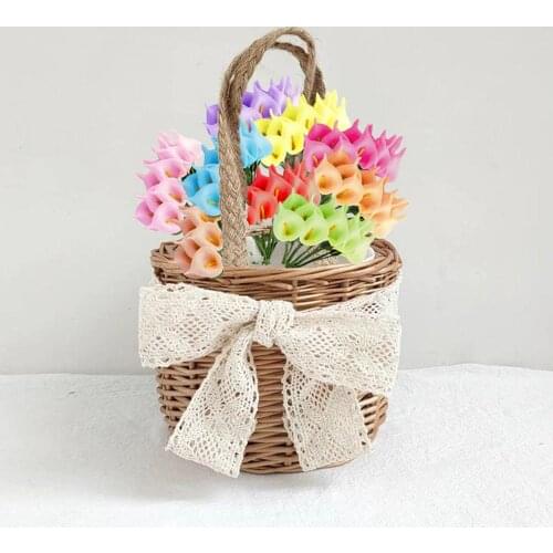 12pcs/lot DIY Garland Colourful Artificial Callalily Foam Flower Box Decoration Wedding Desktop Gift Box Card Decor Home Decor