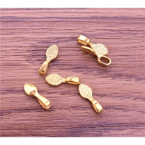 15x5mm 20pcs Gold Color Plated Bail Connectors Handmade Charms Pendant:DIY for bracelet necklace