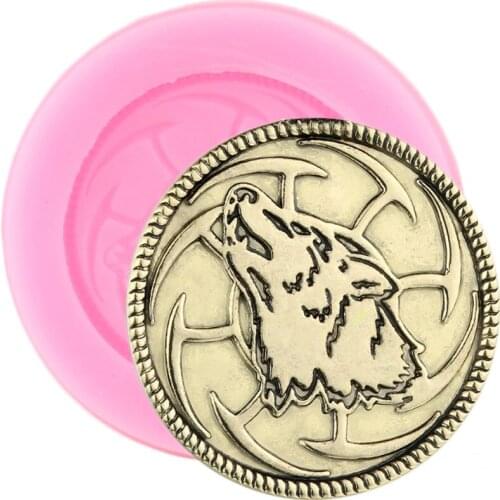 3D Animal Wolf Keychains Silicone Molds Pendant Key Chain Mold DIY Epoxy Resin Polymer Clay Moulds