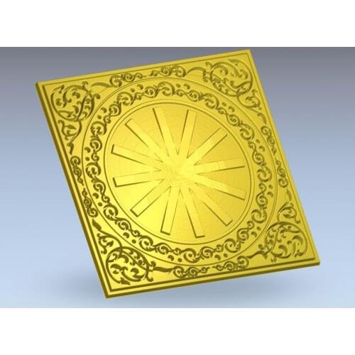 3d model relief for cnc in STL file format rosette_1
