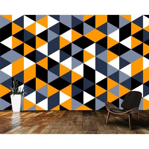 Papel de parede Geometric triangle 3d wallpaper,living room tv wall bedroom kitchen wall papers home decor bar mural