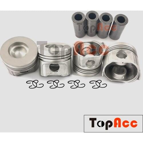 4 Set V2203 Piston With Pin & Clip STD 16423-21112 For Kubota V2203T V2203E V2203B Engine Bobact 7753