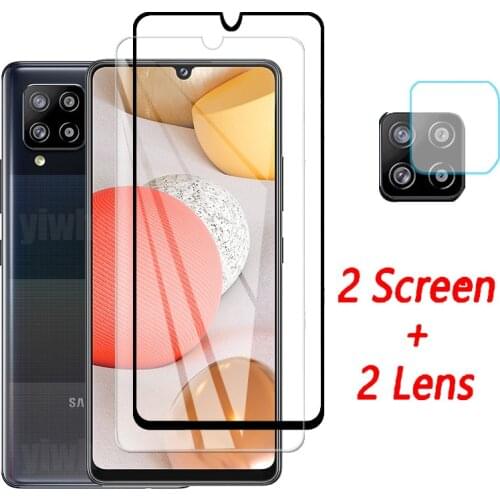 4 in 1 For Samsung Galaxy A42 5G Screen Protector Camera Lens Tempered Glass For Galaxy A42 protective Glass For A42 6.6" Glass