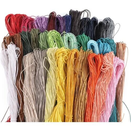 65m/Lot 1mm Polyester Braided Rope Bracelets Necklaces Beaded Cord Wax Wire for DIY Jewelry Making Findings Supplies Accessories