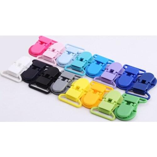 Promotions 250 pcs SUTOYUEN 25mm D Shape Plastic Suspender \ Dummy Pacifier Clip Duckbill clip,Plastic Clamp,Soother Clips
