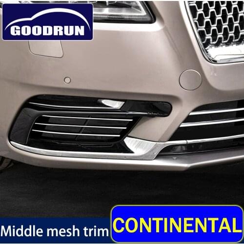 For Lincoln CONTINENTAL Auto Exterior Accessories Car Front Middle Net Grilla Grills Strip Trim Sticker Decoration