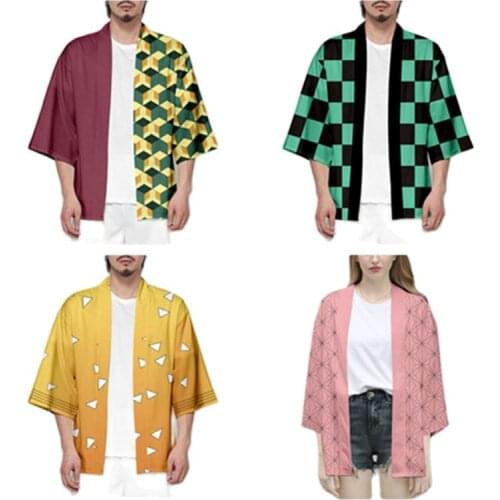 Anime Demon Slayer: Kimetsu no Yaiba Cosplay costume Kamado Tanjirou Nezuko Agatsuma Zenitsu Tomioka Giyuu Cape Cloak