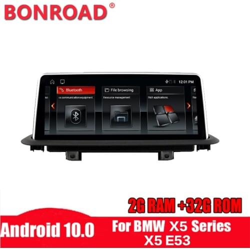 Bonroad Android 10.0 Car Multimedia Player for BME X5 E53 Radio GPS Navigation Bluetooth 4G Wifi No DVD