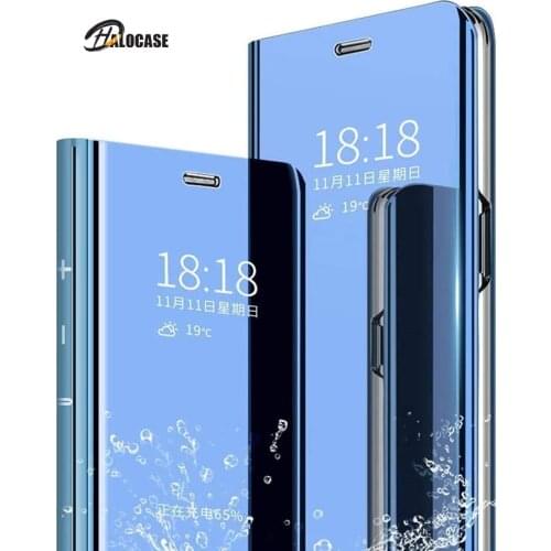 Smart Case For Samsung Galaxy S20 Ultra S10E Note 10 S9 S8 Plus Clear View Window Electroplate Plating Stand Flip Folio Cover