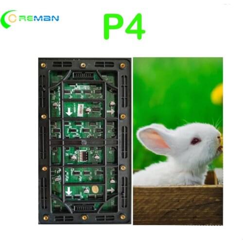Cheap size Outdoor led display module p4 256mm x 128mm video screen panel , full color rgb P4 outdoor led panel module