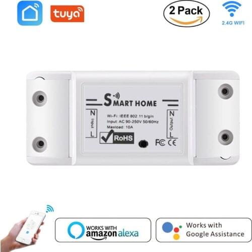 DIY WiFi Light Switch Universal Breaker Timer Smart Life APP Wireless Remote Control Works With Google Home Alexa
