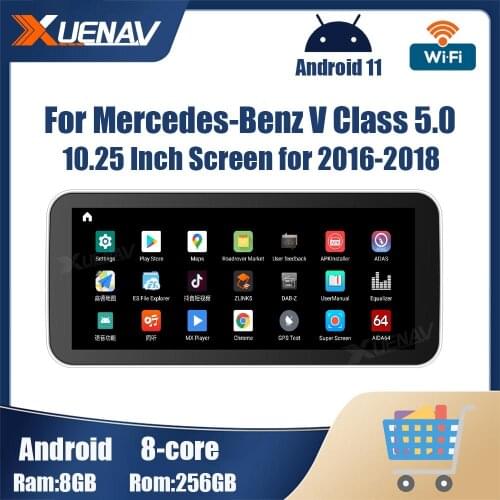 10.25 Inch Screen DVD Player car radio For Mercedes Benz V Class 5.0 2016 2017 2018 auto Multimedia player GPS Navigation