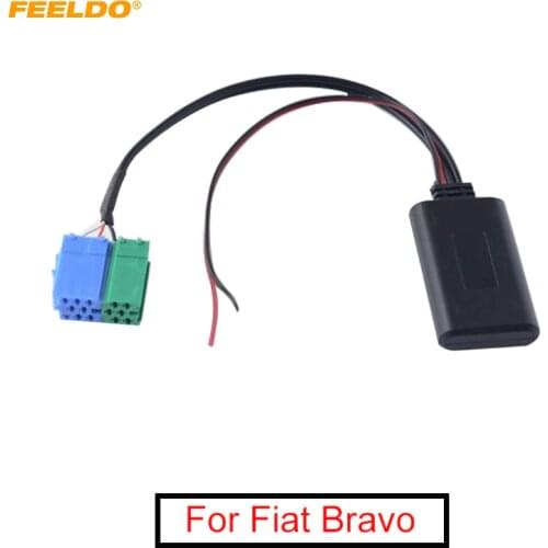 FEELDO 1PC Car 6+8Pin Radio CD Changer Aux-In Bluetooth Module Audio Adapter for Fiat Bravo UP 2007 Visteon Radio Aux Cable