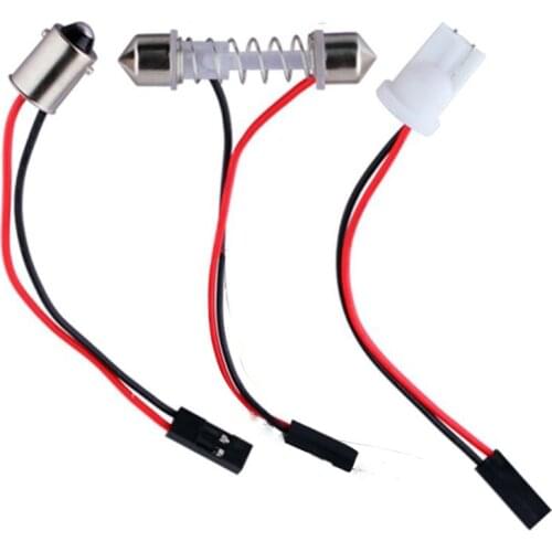 300PCS T10 BA9S T4W Festoon Connector Wire Cables For All Car Interior Light Led Panel Dome Light Socket Adapter