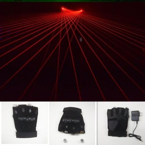 Hot Sale 532nm Red Laser Man Show Gloves DJ With 2 Lasers For Laser Show, Party Dance, Club Free Shipping