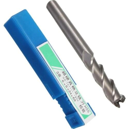 1pc 6mm x 6mm 3 Flute HSS Aluminium End Mill Cutter Extended CNC Bit Incisive Strong and Durable Top Quality