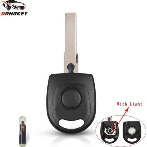 Dandkey Transponder Key Shell ID48 Chip For VW B5 Passat Golf Jetta For SEAT Ibiza Leon For SKODA Octavia With Light HU66 Blade